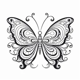 Butterflies for adults coloring page