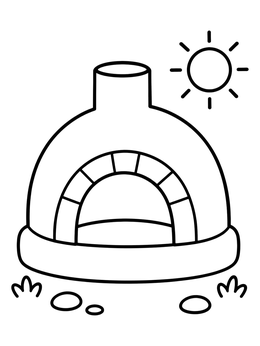 Free printable Traditional Horno Clay Oven coloring page