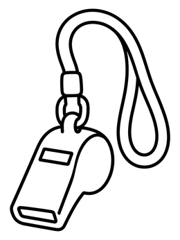 Free printable Water Safety Whistle With Lanyard coloring page