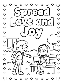 Free printable Inviting A Friend On The Playground coloring page