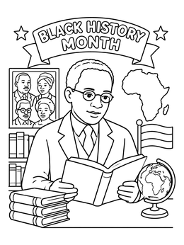 Free printable Carter G. Woodson Black History Month coloring page