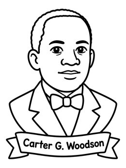 Free printable Carter G. Woodson Portrait coloring page