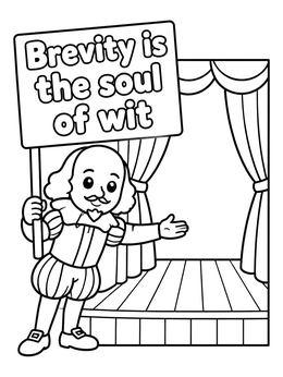 Free printable Cartoon Shakespeare On The Stage coloring page