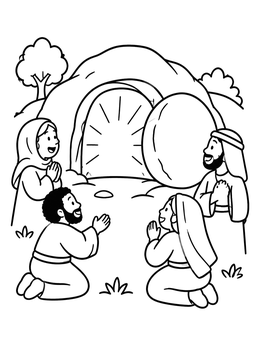 Free printable Empty Tomb Of The Resurrection coloring page