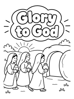 Free printable Holy Women At The Tomb coloring page