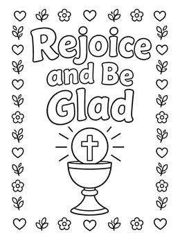 Free printable Rejoice And Be Glad Chalice coloring page