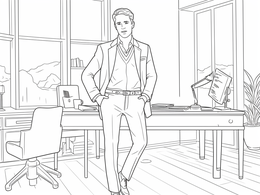 Free printable Celebrate Boss's Day With Colors coloring page