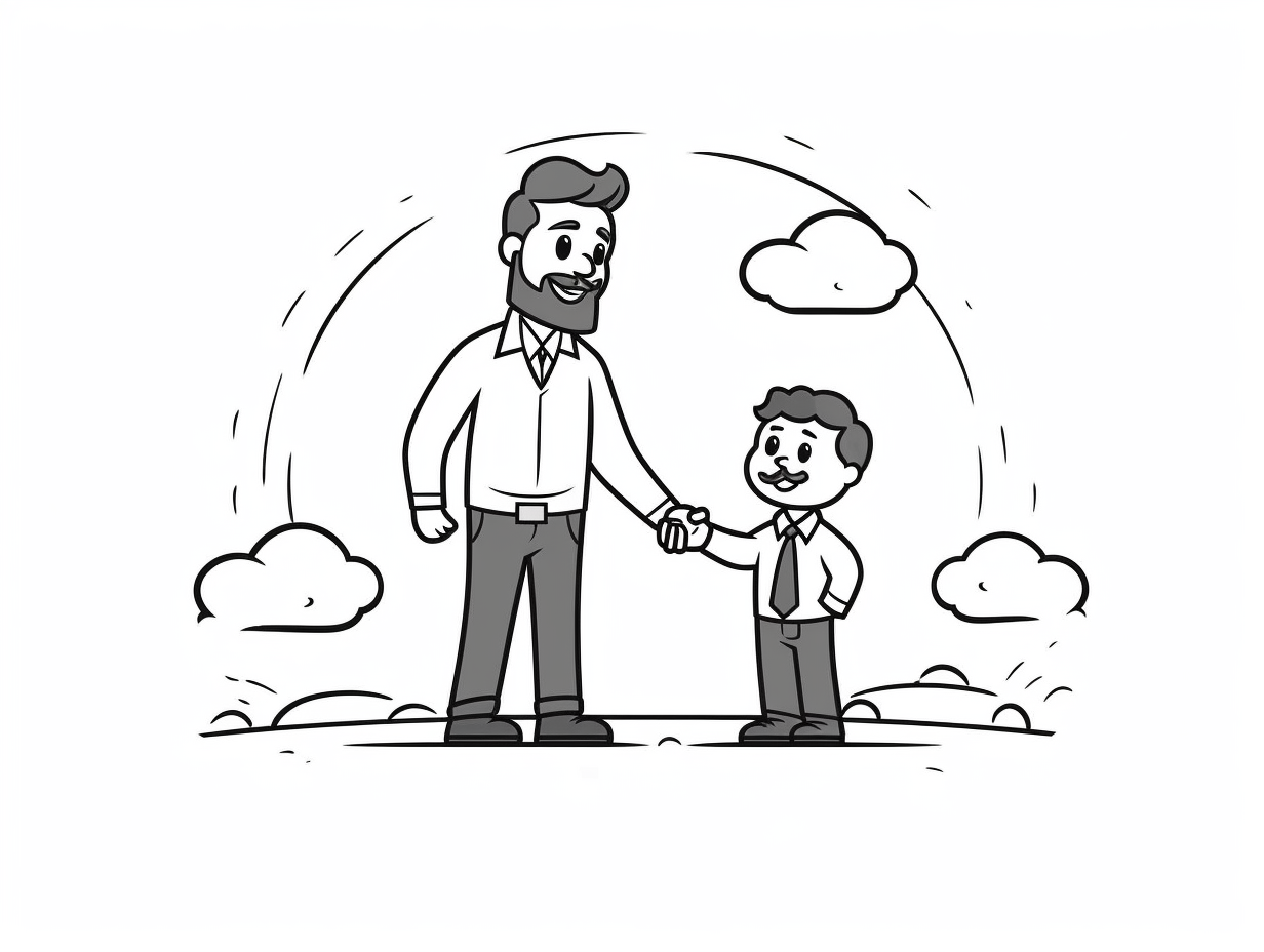 Celebrating Dad Coloring Page - Coloring Page