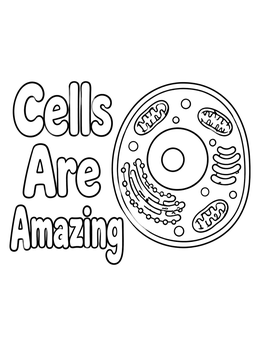 Free printable Cells Are Amazing Science Diagram coloring page