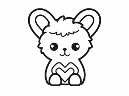 Animal Valentines: Little Fluffy Friend Holding Love