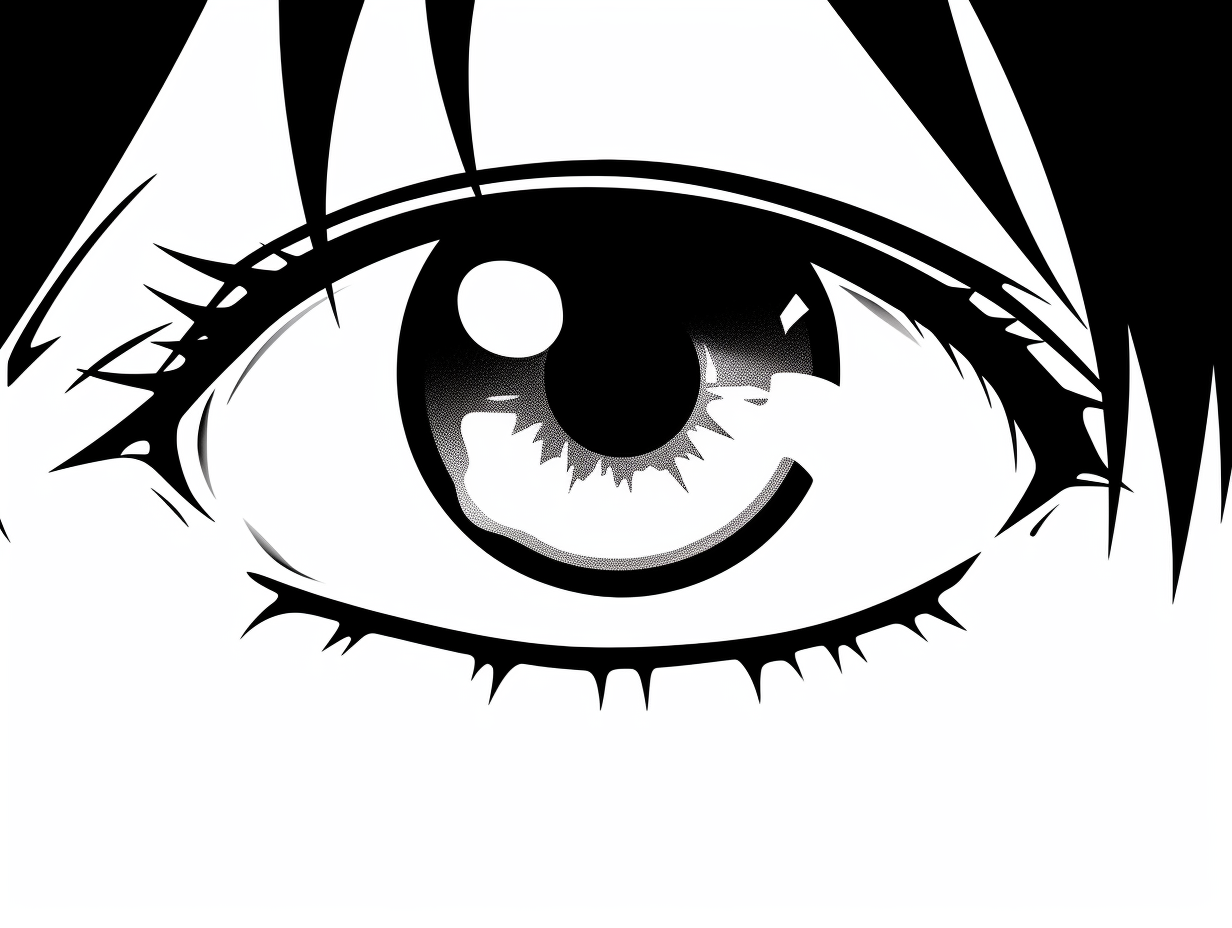 Charming Anime Eyes To Color - Coloring Page