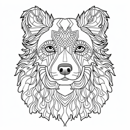 Awesome Australian Shepherd Coloring Sheet - Coloring Page