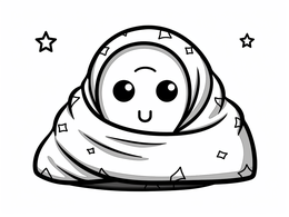 Printable Blanket Coloring Sheet - Coloring Page