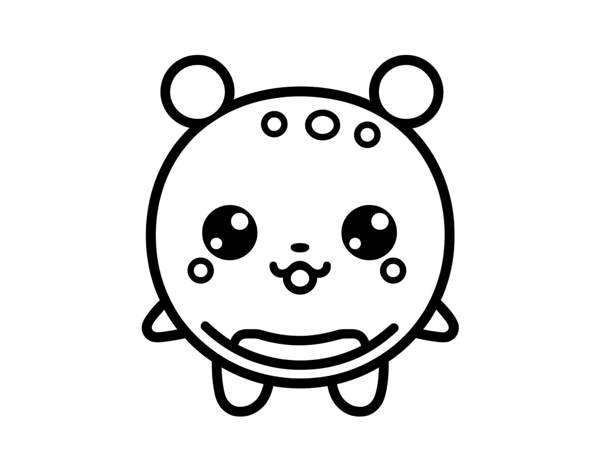 Charming Kawaii Coloring Page - Coloring Page