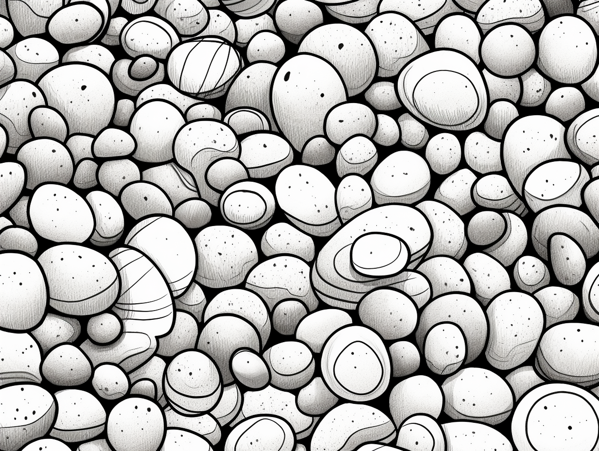 Pebbles Coluring In Charming Pebble Stacks To Color - Coloring Page
