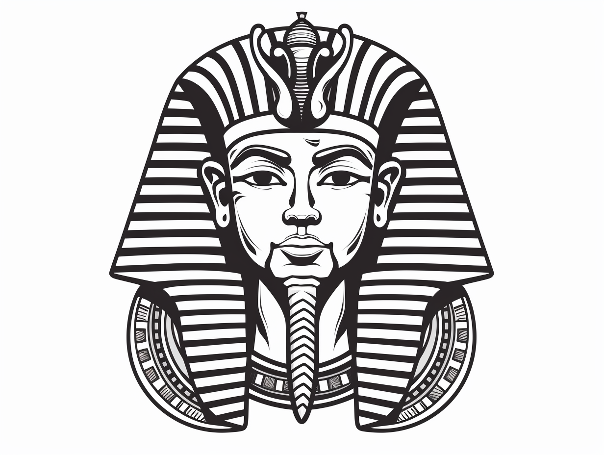 Charming Pharaoh Coloring For Kids - Coloring Page