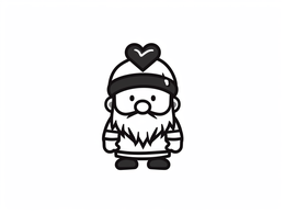 Free printable Charming Valentine Gnome Coloring coloring page