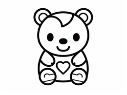 Free printable Charming Valentine's Teddy Bear Coloring coloring page