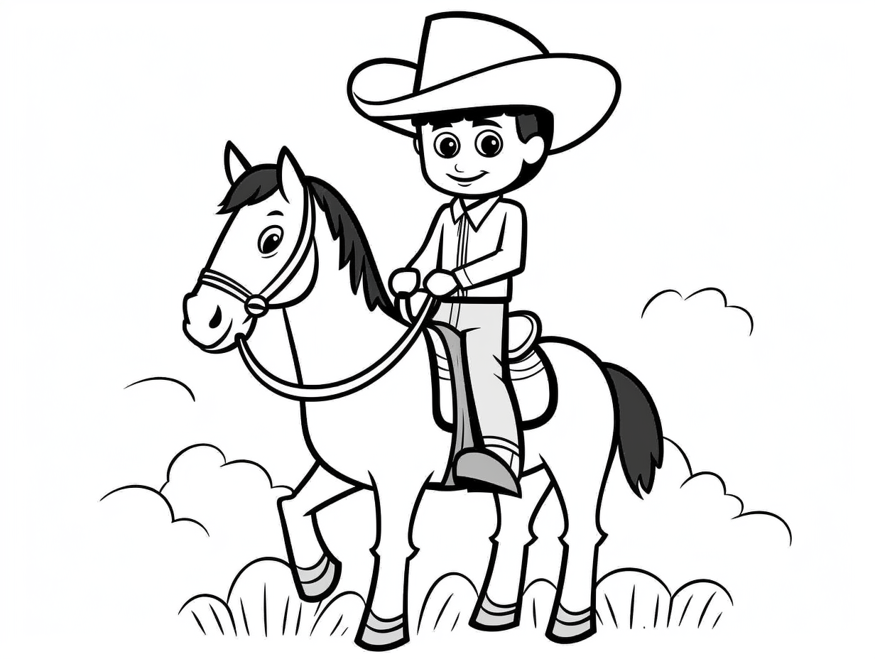 Charro Days Themed Coloring Activity - Coloring Page