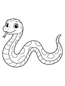 Free printable Cheerful Cartoon Spotted Snake coloring page