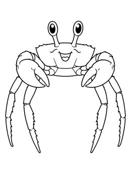 Free printable Cheerful Ghost Crab On Long Legs coloring page