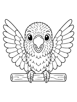 Free printable Cheerful Lorikeet Spreading Its Wings coloring page