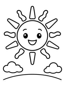 Sun coloring pages