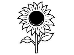 Sunflower Coloring Sheet To Download - Coloring Page