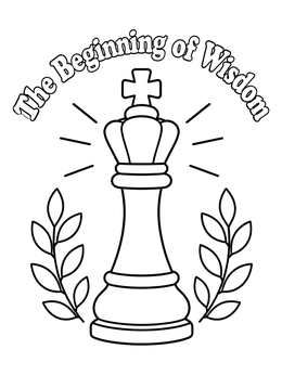 Free printable Chess King Beginning Of Wisdom coloring page