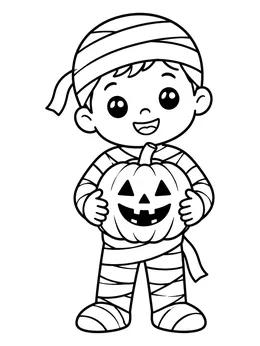 Mummy Coloring Book cover page