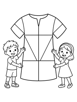 Free printable Children Decorating Joseph's Coat coloring page