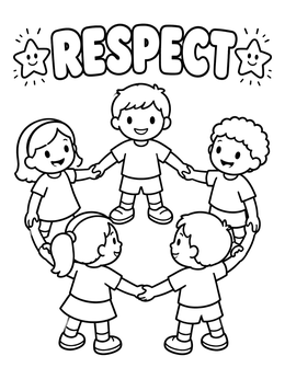 Free printable Children Holding Hands In A Circle coloring page