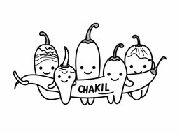 Chili Peppers Coloring Page For Kids - Coloring Page