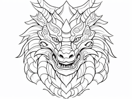 Chinese Dragon Adult Coloring Page - Coloring Page