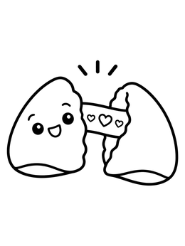 Free printable Cute Fortune Cookie With Hearts coloring page