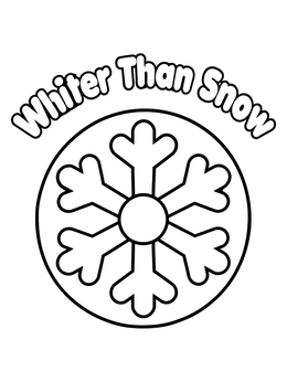 Free printable Whiter Than Snow Snowflake Medallion coloring page