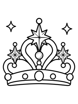 Free printable Sugar Plum Fairy Ballet Tiara coloring page
