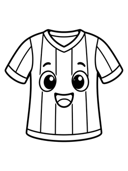 Free printable Cheerful Striped Football Jersey coloring page