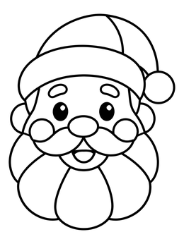 Free printable Pop Art Smiling Santa Claus coloring page