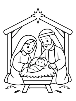 Christmas Story Coloring Book cover page