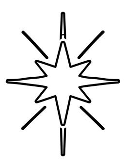 Free printable Shining Star Of Bethlehem coloring page
