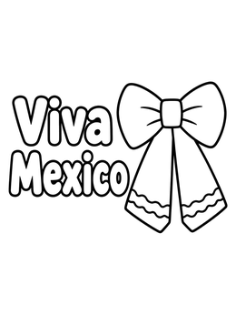 Free printable Charro Neck Tie And Viva Mexico coloring page