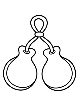 A pair of tied castanets on this simple cinco de mayo coloring page.