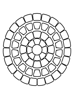 Free printable Circular Mosaic Tile Mandala coloring page