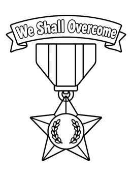 Free printable Freedom Medal And Banner coloring page