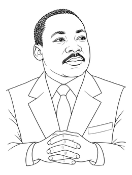 Free printable Martin Luther King Jr. Portrait coloring page