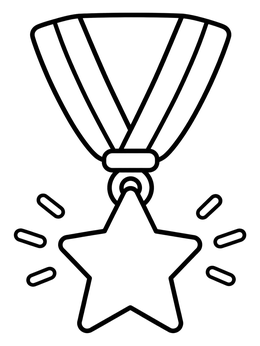 Free printable Shining Star Medal Of Freedom coloring page