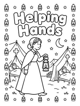 Free printable Clara Barton With Lantern At Camp coloring page