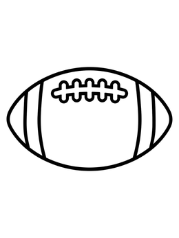Free printable Classic American Football Outline coloring page