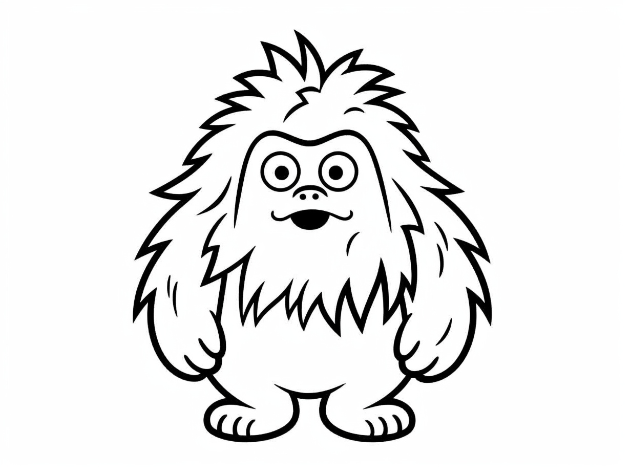 Classic Bigfoot Coloring - Coloring Page